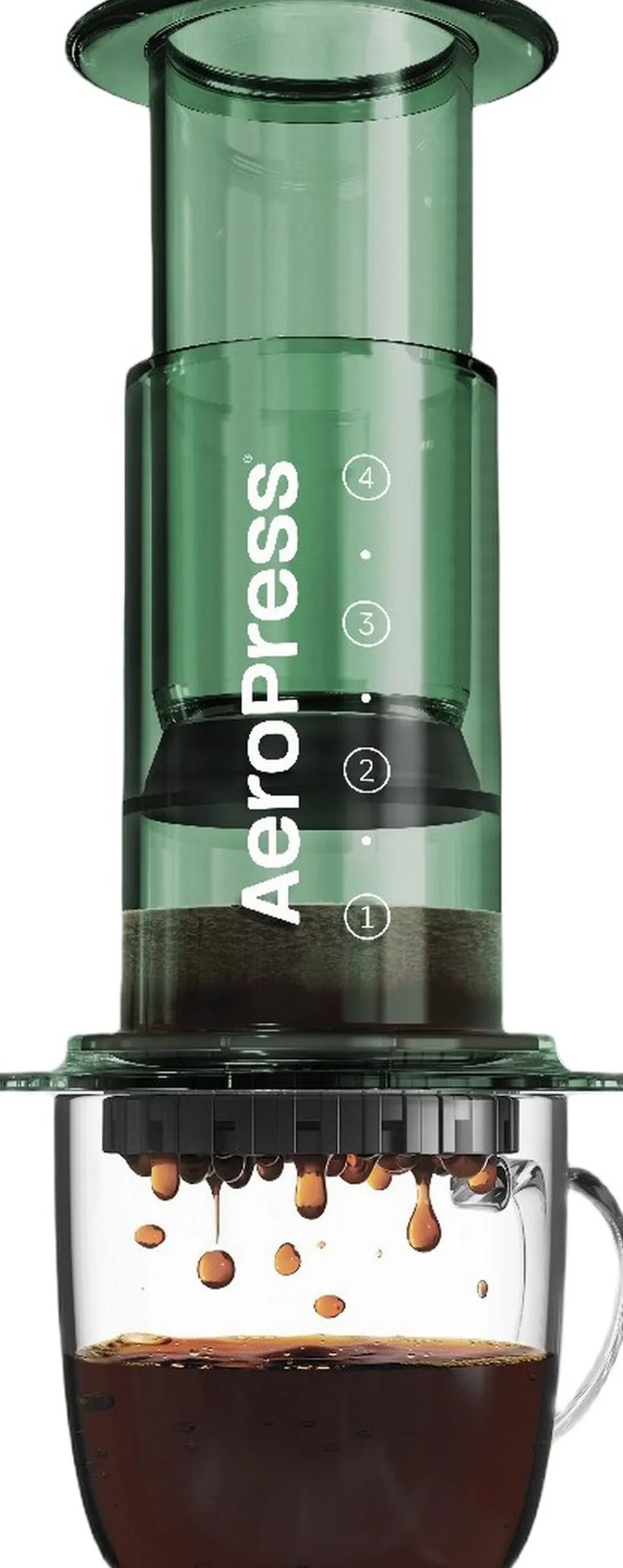 Aeropress Kaffe & Te<Clear Colors Green Coffee Press