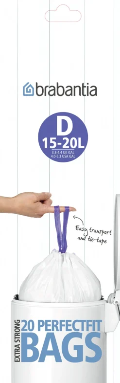 Brabantia Skraldespande<Affaldspose 15 ltr. 20 stk.