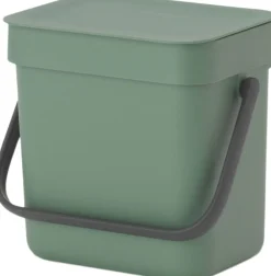 Brabantia Skraldespande<Affaldsspand m/låg sort. kon. 3 ltr