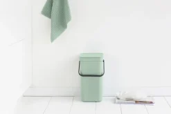 Brabantia Skraldespande<Affaldsspand m/låg sort.kon. 12 ltr