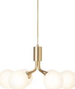Nuura Pendler<Apiales 6, brushed brass / opal