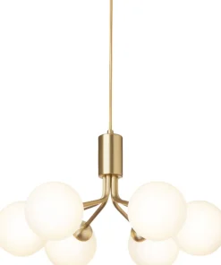 Nuura Pendler<Apiales 6, brushed brass / opal