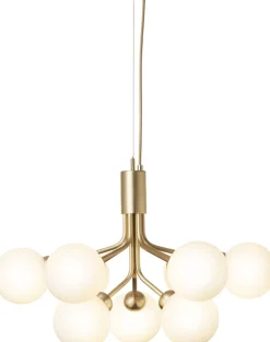 Nuura Pendler<Apiales 9, brushed brass / opal