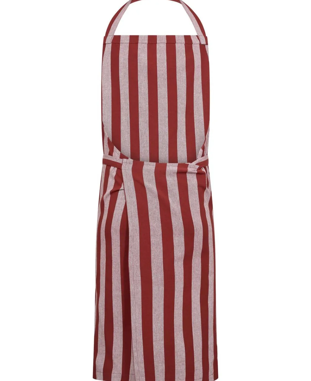 Magasin du Nord Collection Tekstiler Til Køkkenet|Juletekstiler<Apron 105x100 cm Birk - Stripe dark red