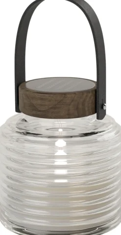 Sirius Lanterner<Aston Solar Krukke, Ø14xH16cm, Sort/Brun