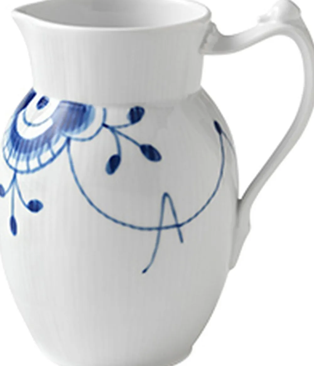 Royal Copenhagen Karafler & Kander<Blå Mega Riflet 90 cl. kande