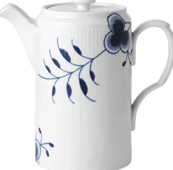 Royal Copenhagen Karafler & Kander<Blå Mega Riflet 1,1 l Kande med låg