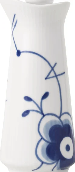 Royal Copenhagen Karafler & Kander<Blå Mega Riflet Olie- og Eddikeflaske, 13,5 cm