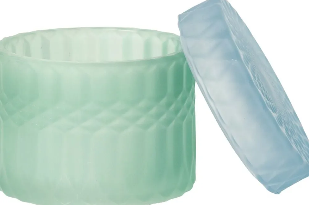AU Maison Opbevaring<Bonbonniere, smaragd/blå, 8,5xø9 cm