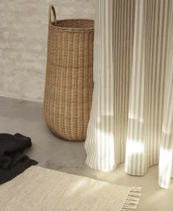 Ferm Living Badeforhæng<Chambray Shower Curtain - Sand/Off-white