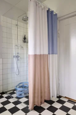Hay Badeforhæng<Check Shower Curtain-Blue