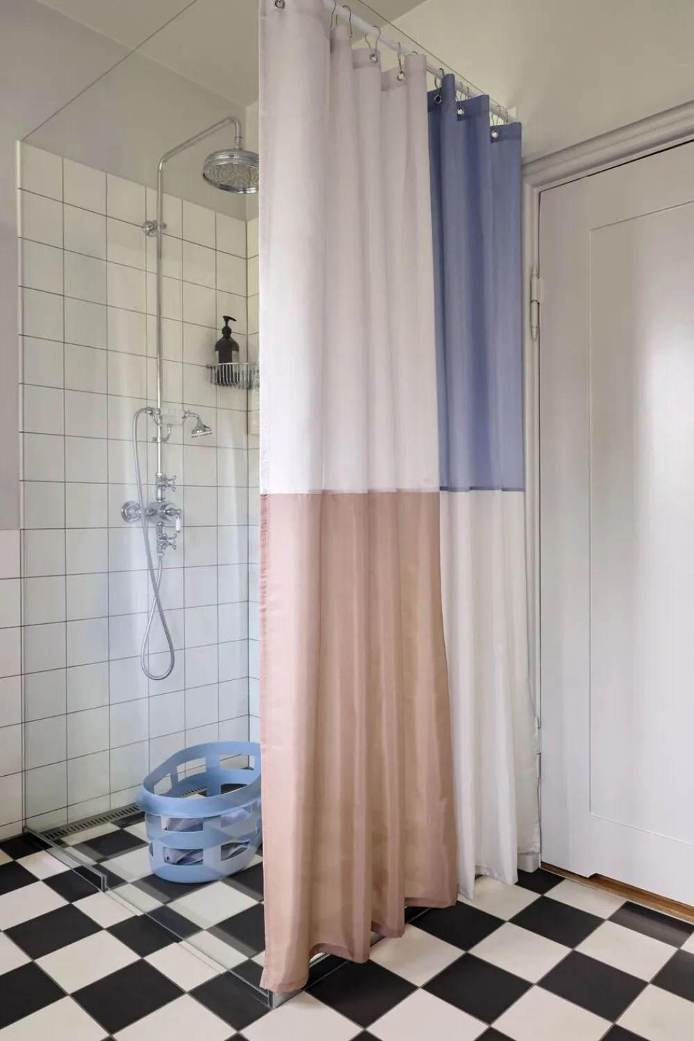Hay Badeforhæng<Check Shower Curtain-Blue