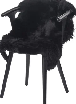 NATURES Collection Skind<90cm-up New Zealand Sheepskin, Long Wool Black 90x60