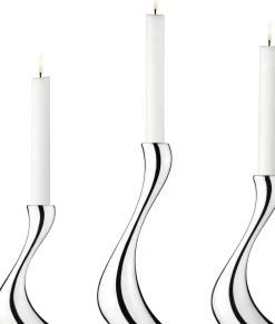Georg Jensen Lys & Lysestager<COBRA LYSESTAGE SÆT 3 STK