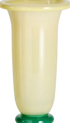 Hay Vaser & Urtepotteskjulere<Empire Vase-Large-Sand with lemon rim, green base