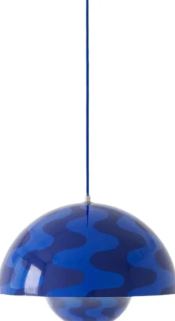 &Tradition Pendler<Flowerpot Pendant VP7 Ø37 cm Cobalt Blue & Twilight Blue pat