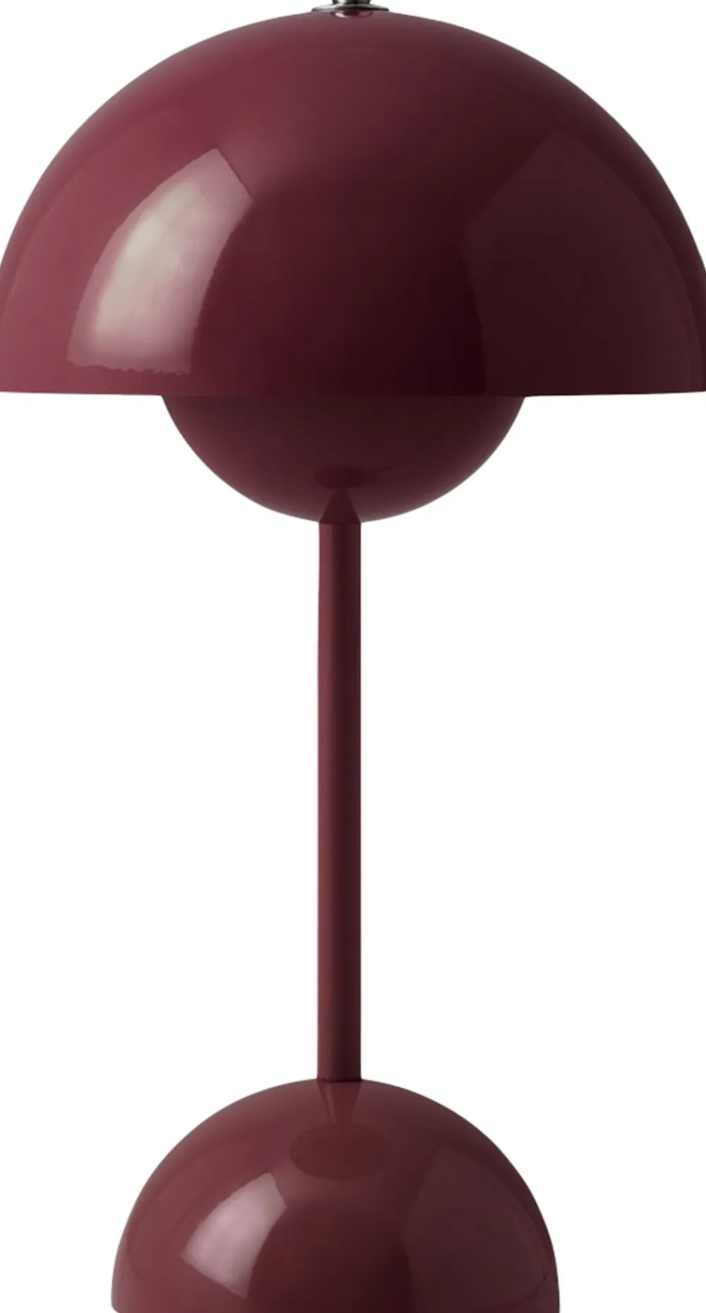 &Tradition Bordlamper|Trådløse Lamper<Flowerpot Portable Lamp VP9, Magnetic Charger Dark plum