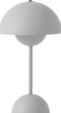 &Tradition Bordlamper|Trådløse Lamper<Flowerpot Portable Lamp VP9, Magnetic Charger Matt light grey