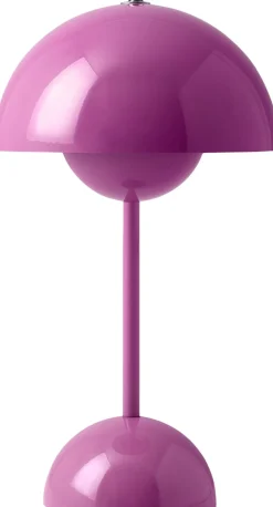 &Tradition Bordlamper|Trådløse Lamper<Flowerpot Portable Lamp VP9, Magnetic Charger Tangy pink