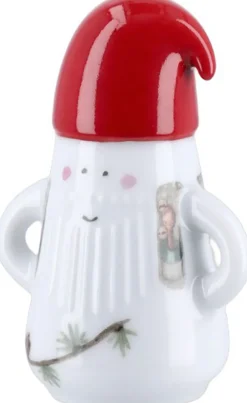 Kähler Julepynt<Hammershøi Christmas Nissefar Ø6 cm hvid m. deko