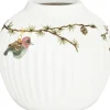 Kähler Julestel<Hammershøi Christmas Vase H13 hvid m. deko