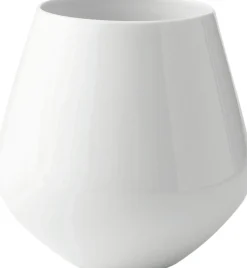 Royal Copenhagen Vaser & Urtepotteskjulere<Hvid Riflet 20.5 cm. vase - stor