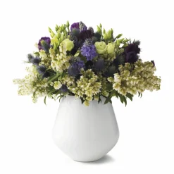 Royal Copenhagen Vaser & Urtepotteskjulere<Hvid Riflet 20.5 cm. vase - stor