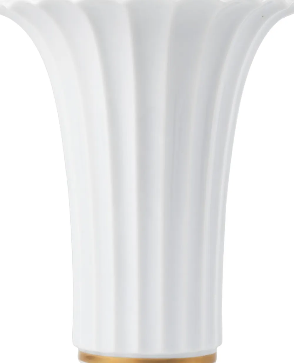 Royal Copenhagen Vaser & Urtepotteskjulere<Hvid vase med guldkant, 23 cm