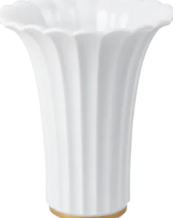 Royal Copenhagen Vaser & Urtepotteskjulere<Hvid vase med guldkant, 23 cm