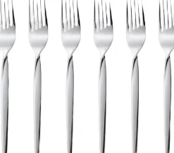 Gense Bestik<Kagegaffel Twist 16 cm 6 stk. Blankt stål