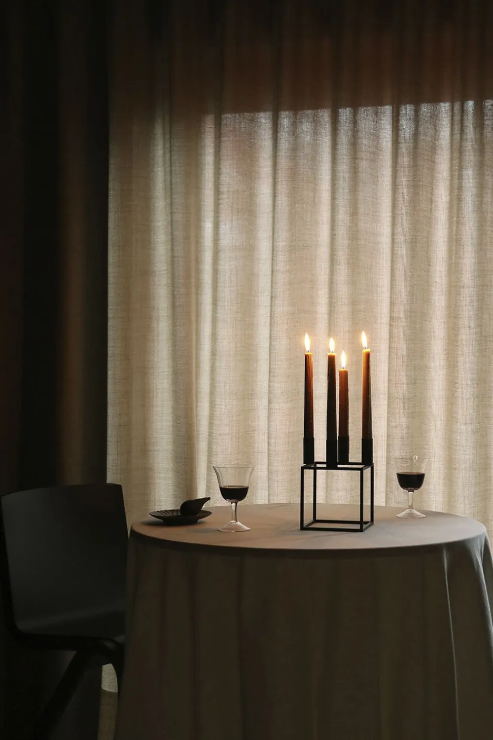 Audo Copenhagen Adventsstager<Kubus 4, Candle Holder, Black