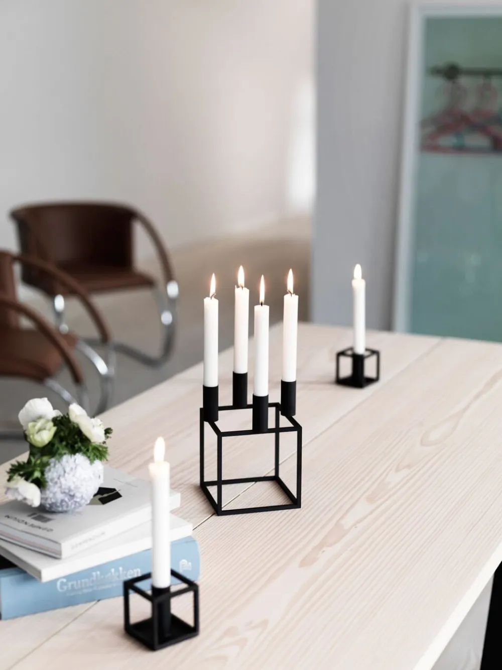 Audo Copenhagen Adventsstager<Kubus 4, Candle Holder, Black