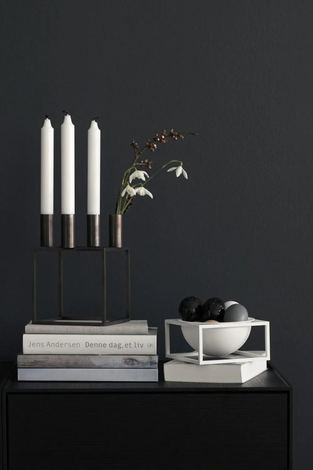 Audo Copenhagen Adventsstager<Kubus 4, Candle Holder, Black