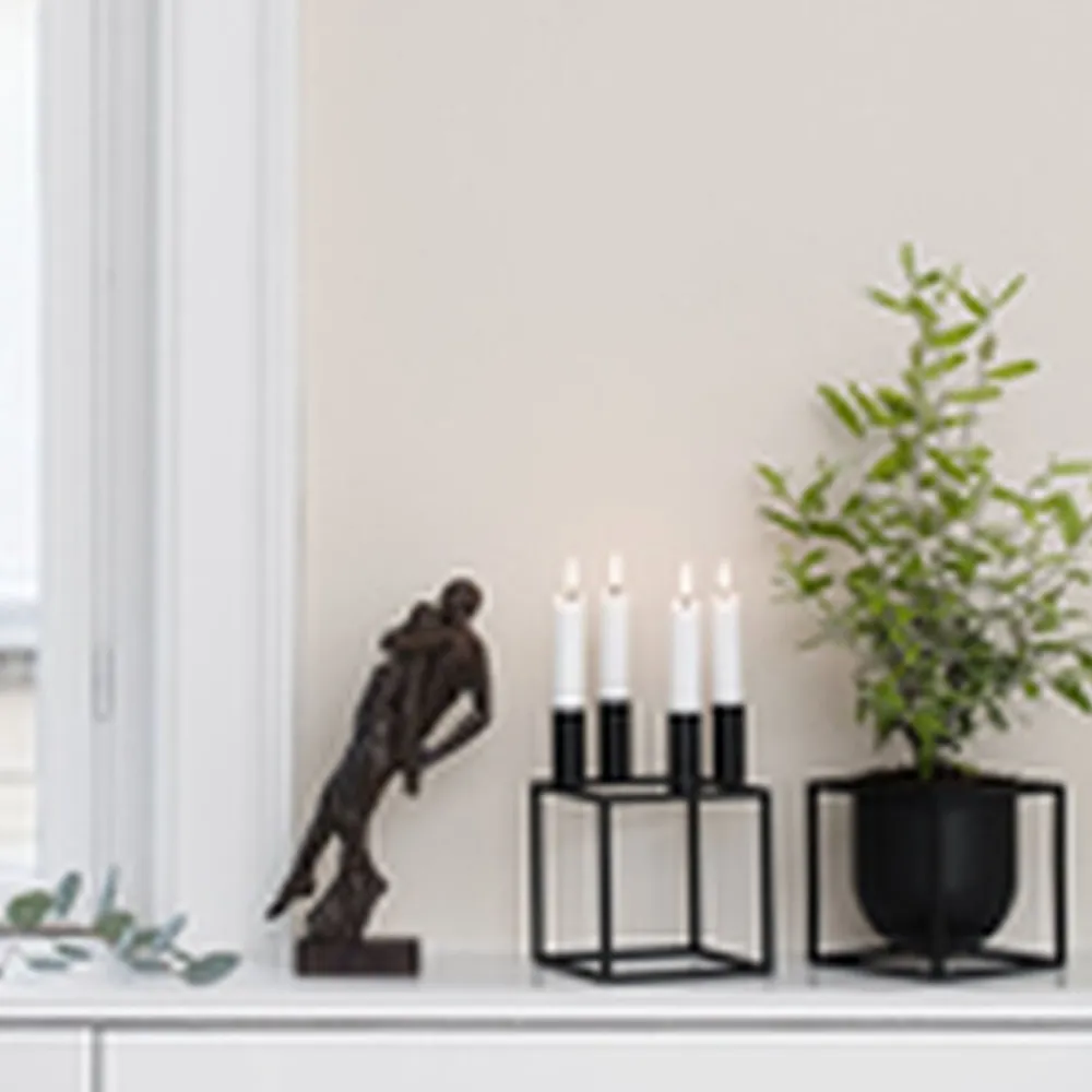 Audo Copenhagen Adventsstager<Kubus 4, Candle Holder, Black