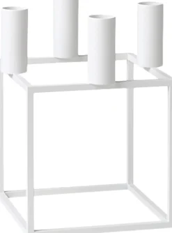 Audo Copenhagen Lys & Lysestager|Adventsstager<Kubus 4, Candle Holder, White