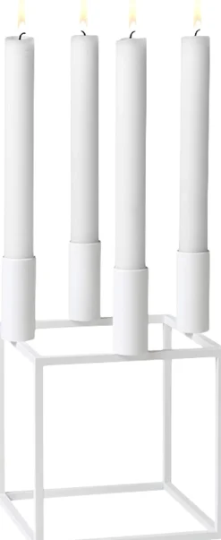 Audo Copenhagen Lys & Lysestager|Adventsstager<Kubus 4, Candle Holder, White