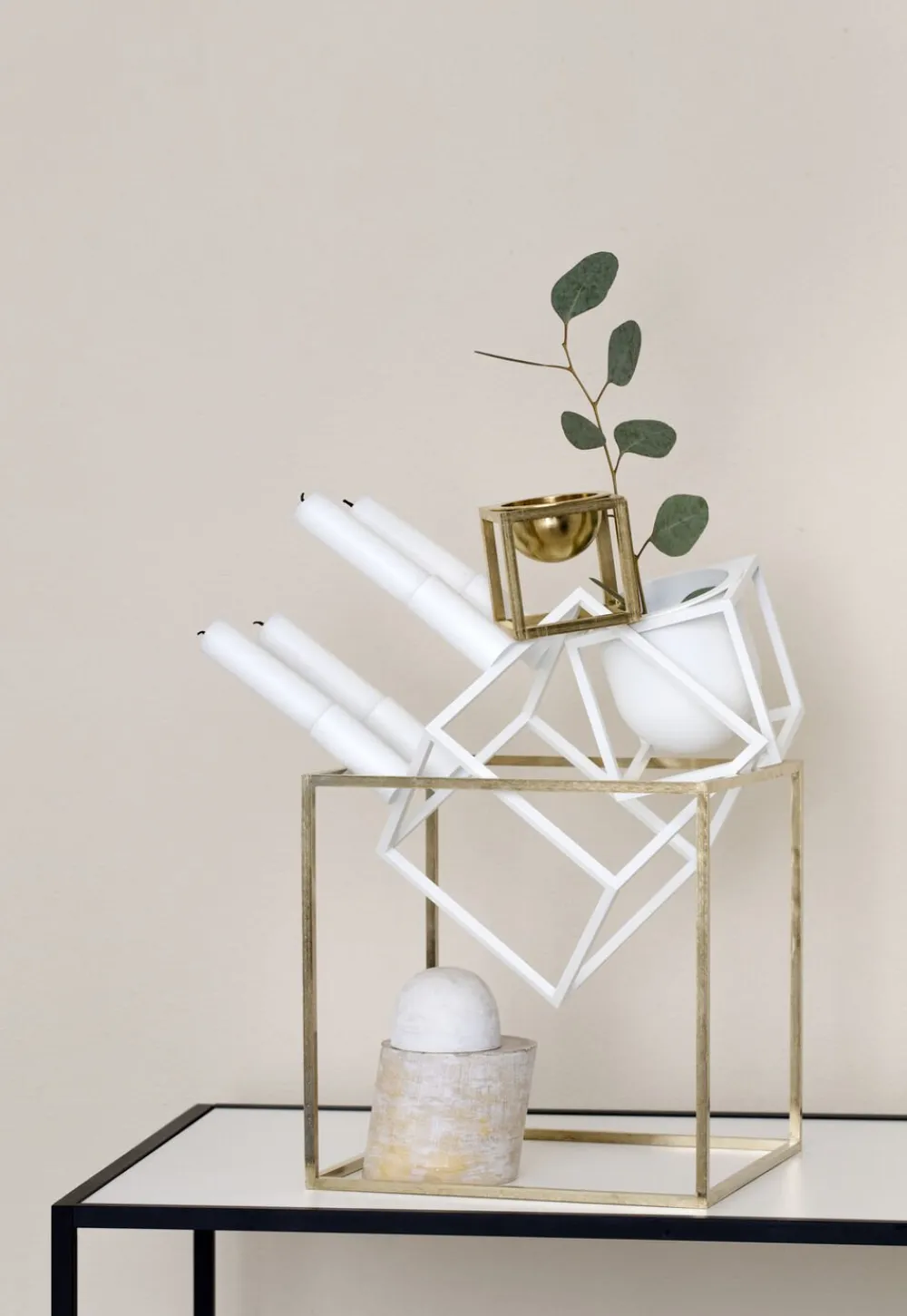 Audo Copenhagen Lys & Lysestager|Adventsstager<Kubus 4, Candle Holder, White