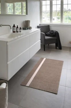 Tica Copenhagen Gulvtæpper<Løber, 67x120 cm, stripe vertical sand/dusty rosa