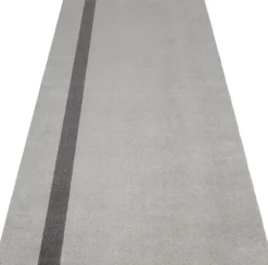Tica Copenhagen Gulvtæpper<Løber, 90x200 cm, stripe vertical lysegrå/steelgrey