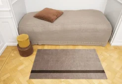 Tica Copenhagen Gulvtæpper<Løber, 67x120 cm, stripe vertical sand/brun