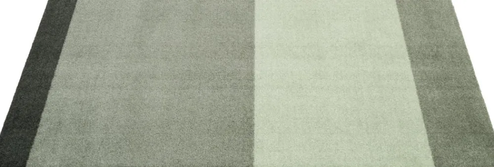 Tica Copenhagen Gulvtæpper<Løber, 67x120 cm, stripes-horizon lys/støvet og mørkegrøn