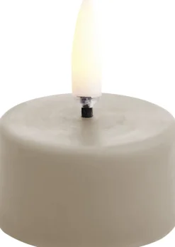 Uyuni Lys & Lysestager|Elektriske Julelys<LED tealight 400~ battery incl., Sandstone plain, 3,9x2,1 cm