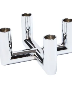 Uyuni Adventsstager<MATRIX Candle Holder - 4'arm Mini Taper - Chrome - 7,5 x 4,5