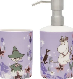 Moomin Arabia Badeværelsestilbehør<Sæbe dispenser & tandbørste holder sæt, Flower