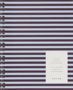 Notem Bøger|Kontorartikler<NELA Notebook med spiralryg - Stor, Bordeaux og blå
