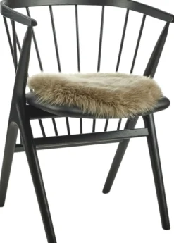 NATURES Collection Skind<New Zealand Sheepskin, Seat Cover, Long-Wool, Round 34cm