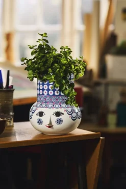 Bjørn Wiinblad Vaser & Urtepotteskjulere<Olga Vase H20 cm blå