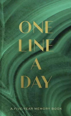 New Mags Bøger<One Line a Day - Green w/Gold