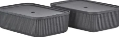 Zone Kontorartikler<Opbevaringsboks Pulp 48 x 32 cm 2 stk. Black