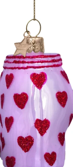 Vondels Juletræspynt<Ornament glas lyserøde boxershorts H7,5cm